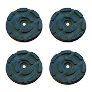 4 Pezzi Tamponi a Cuffia in Gomma Tondo 143x24mm con Foro e Lunetta