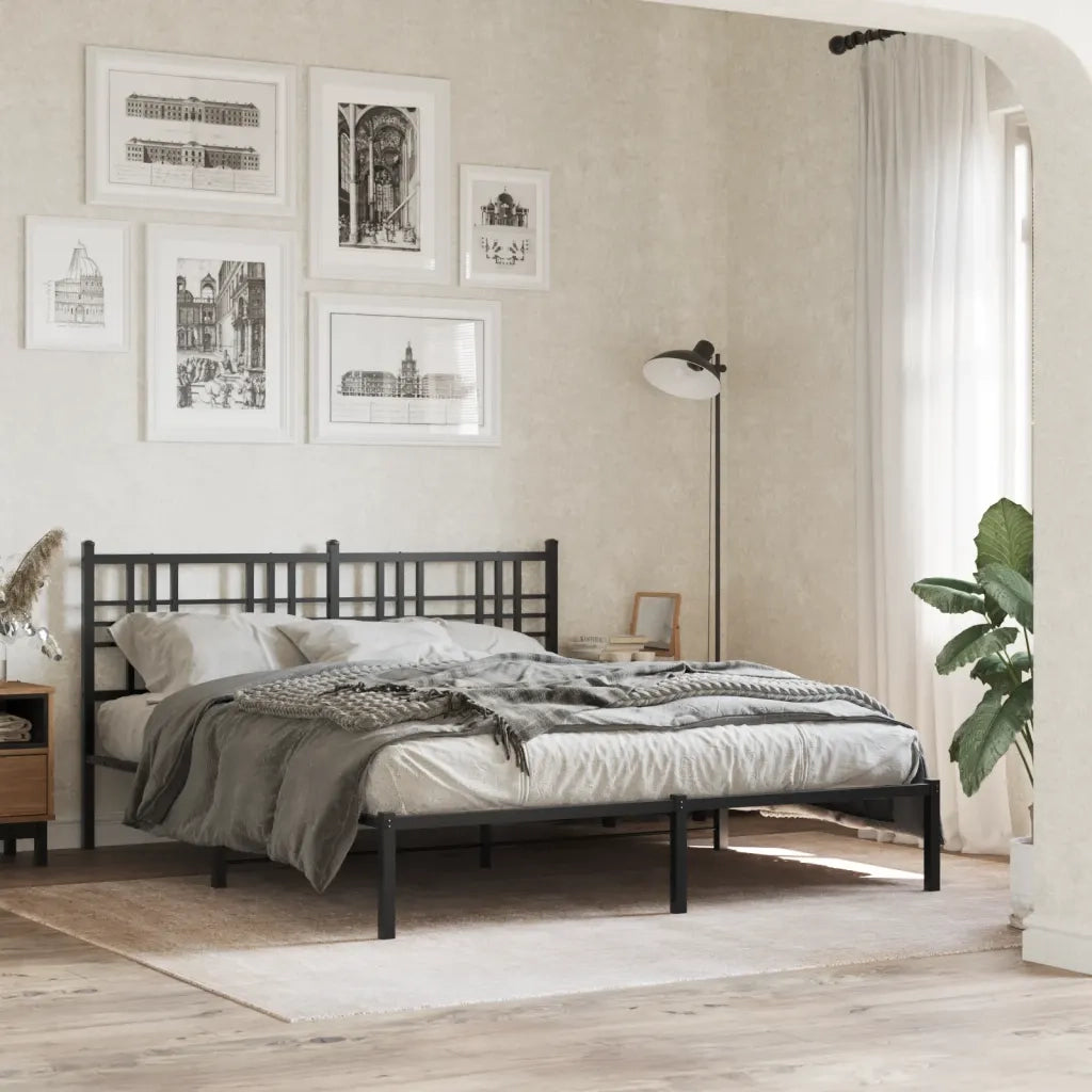 Giroletto con Testiera in Metallo Nero 150x200 cmcod mxl 116071