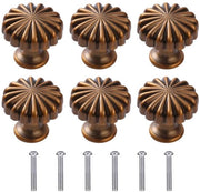 Maniglie per mobili 6 pezzi - Maniglie a disco 3 cm - Maniglia a ghiera zincata - Design retro - Resistente alla corrosione - Facile da installare