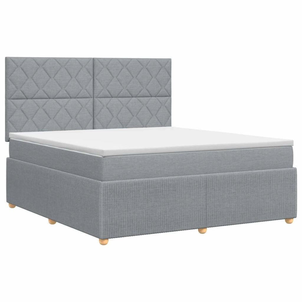 Letto box spring con materasso Grigio Chiaro 160 x 200 cm 3454438