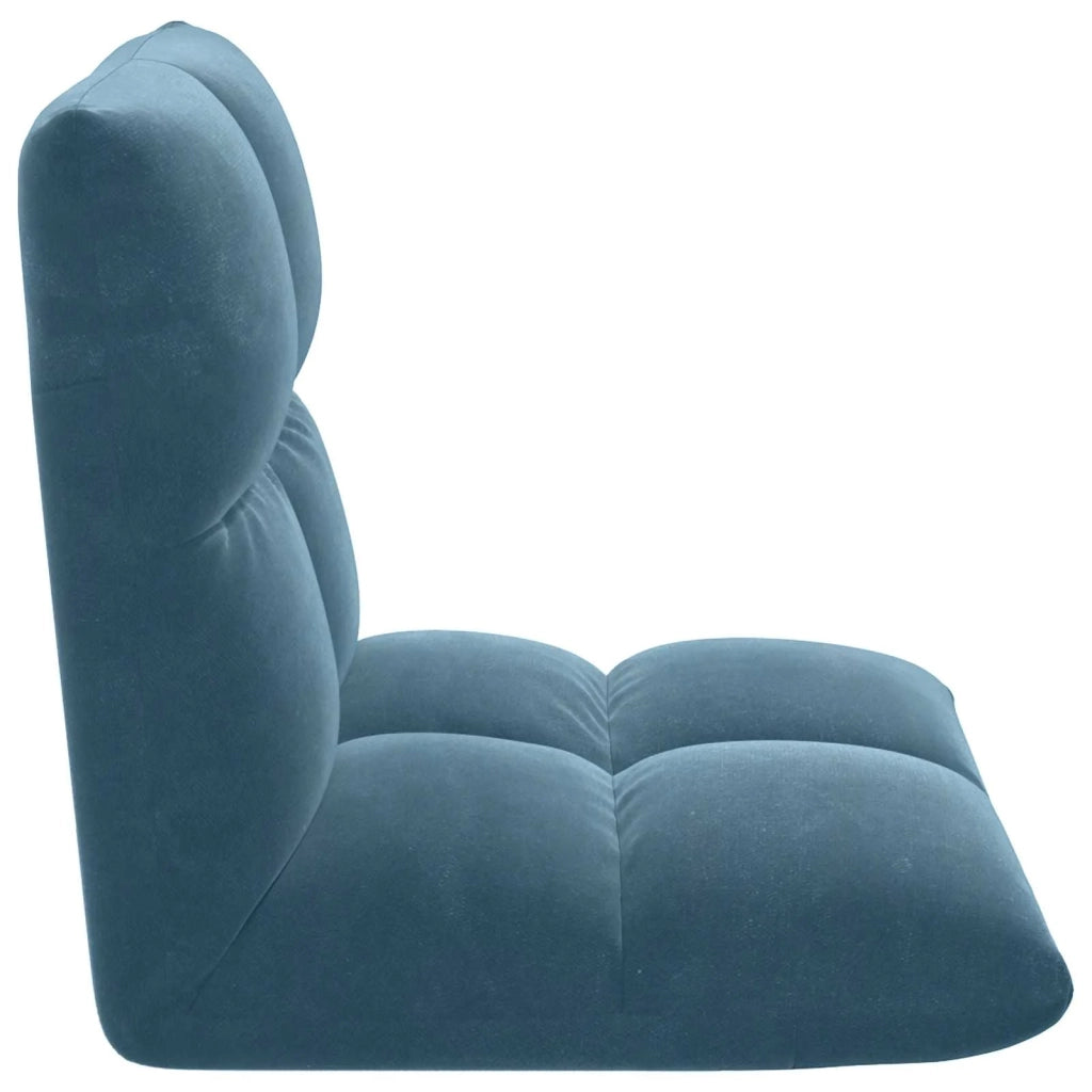Sedia da Pavimento Blu 50 x 61 x 57 cm Velluto 42028157
