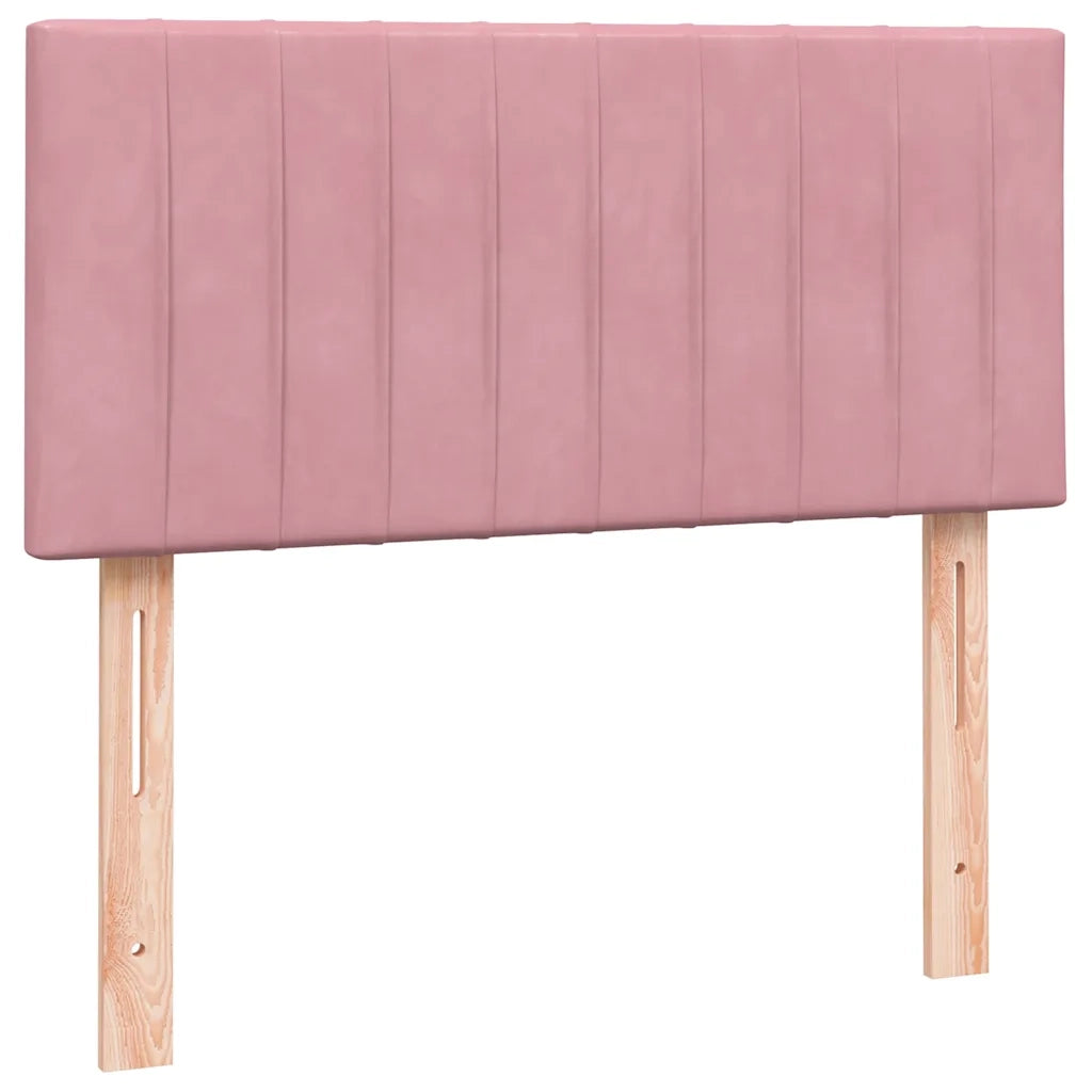 Giroletto a Molle con Materasso Rosa 80x220 cm Velluto 3316430