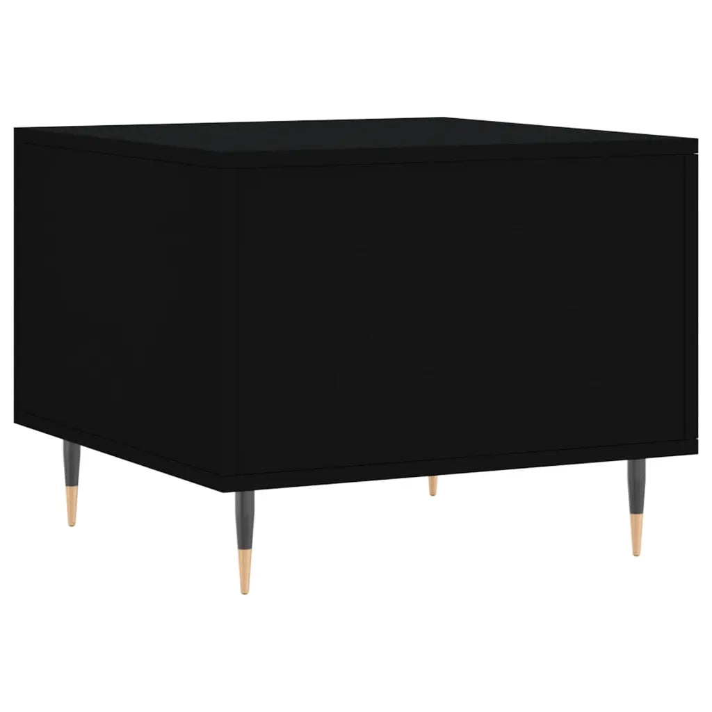 2 pz Tavolini da salotto | Tavolino da caff¨¨ | Tavolino da Soggiorno Neri 50x50x40 cm in Legno Multistrato