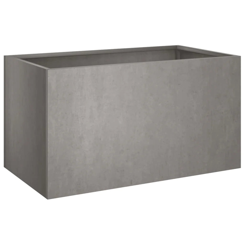 Fioriera rialzata per piante fiori terrazza giardino 62 x 40 x 39 cm acciaio corten marrone 02_0037755