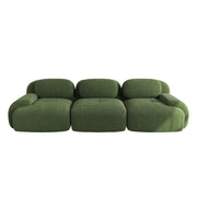 Divano angolare modulare senza montaggio in tessuto a coste; schiuma 32D; base antiscivolo; verde