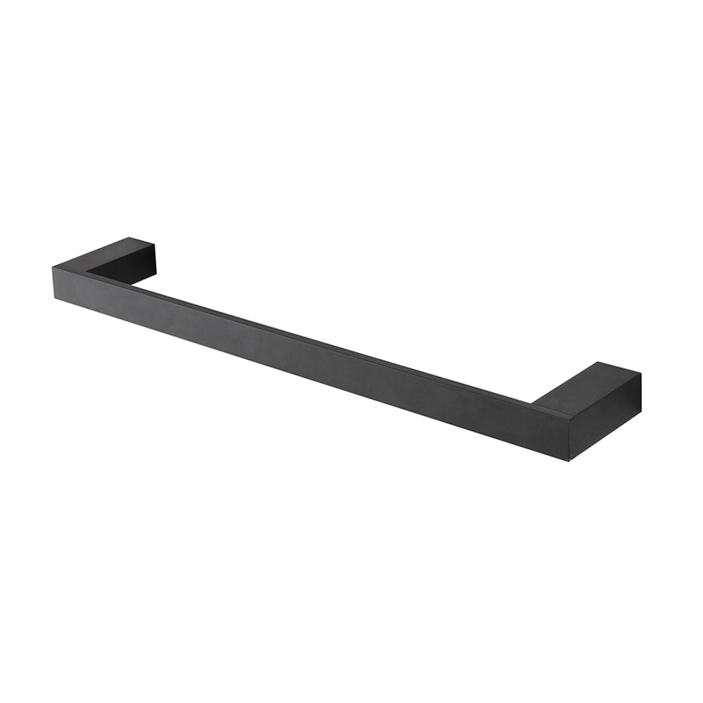 Porta asciugamani diritto da muro L 45 cm in alluminio nero Sky