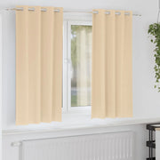 Tende Blackout con Anelli 2 pz Crema 175 x 140 cm Poliestere 4107374