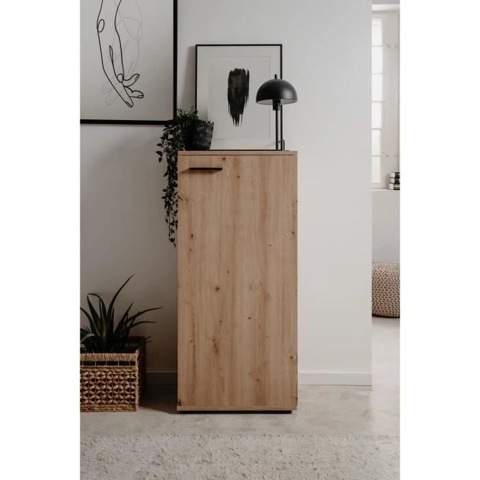 Scarpiera Satos - Rovere Artisan - 100 x 110 x 34 cm - Capacità 12 paia