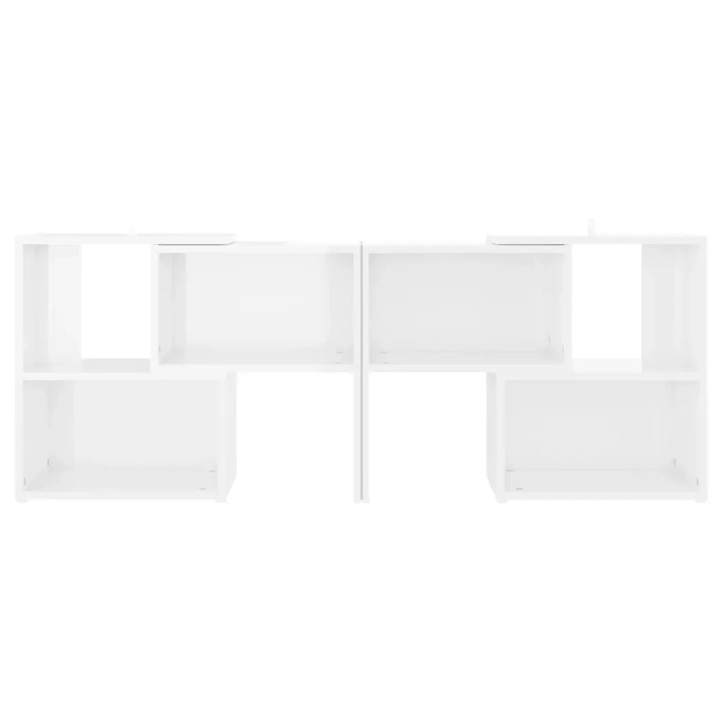 Mobile Porta TV-Credenza TV Bianco Lucido 104x30x52 cm in Legno Multistrato