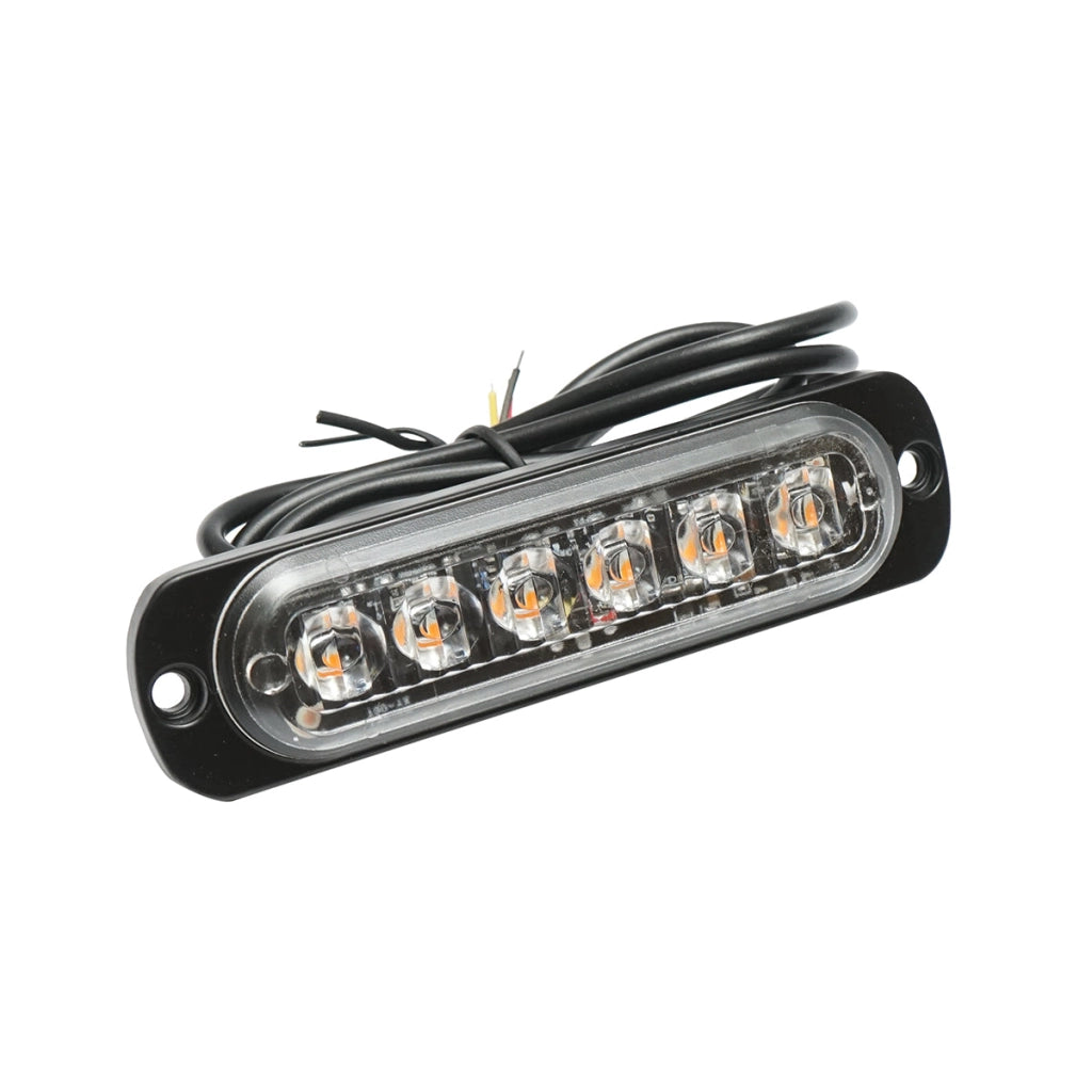 Lampada di ingombro a LED 12-24V, 6W, gialla, 6 LED 110x30x12mm