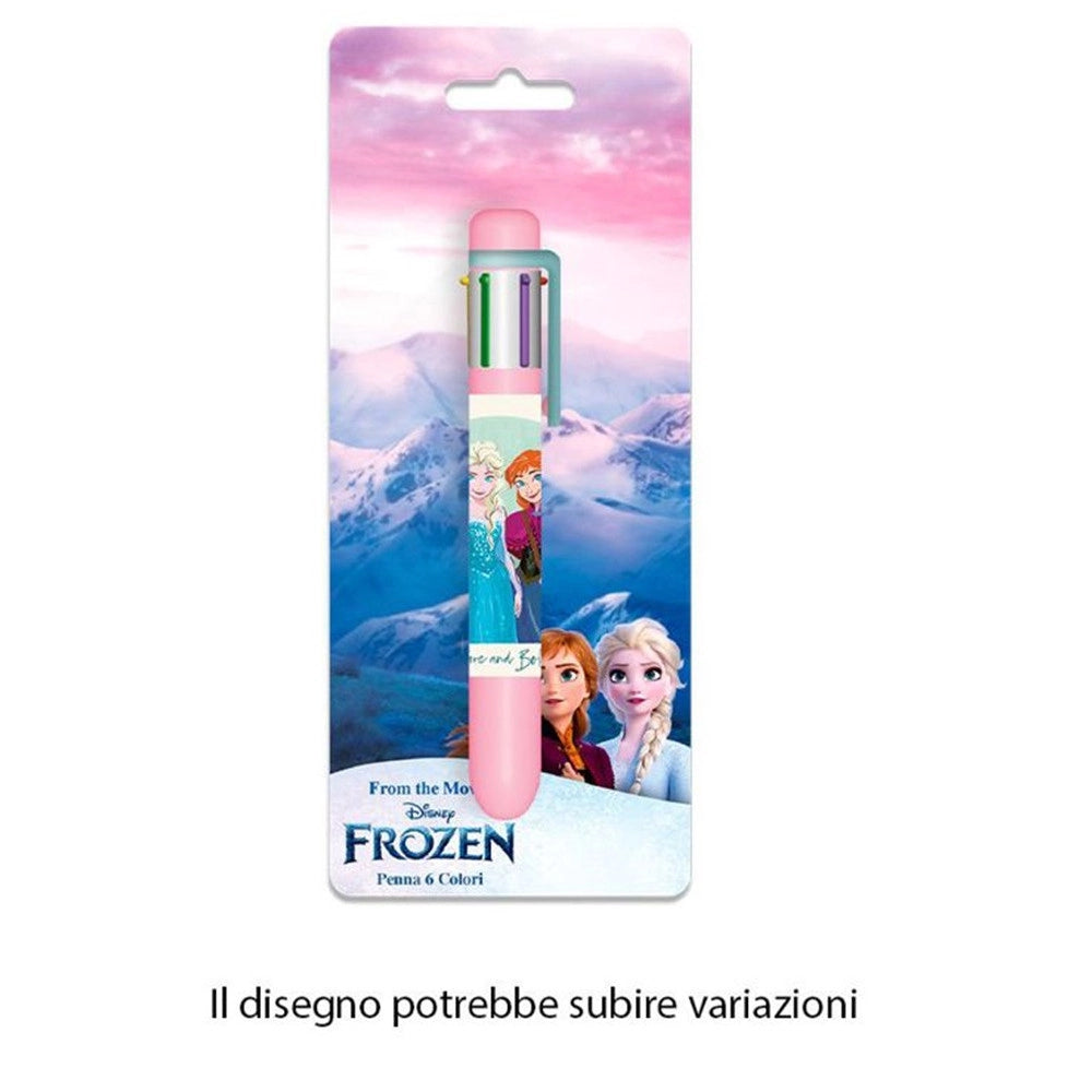 Trade Shop - Penna Con 6 Colori Frozen Accessorio Scuola Regalo Cancelleria Per Bambine 961709 -