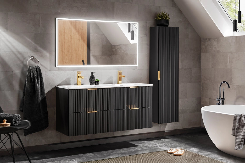 Specchio LED con cornice 68 x 123 x 3 cm