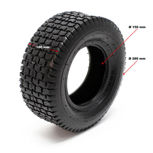 2x Copertoni per rasaerba e trattorini 13x5.00-6 Copertone con battistrada scanalato