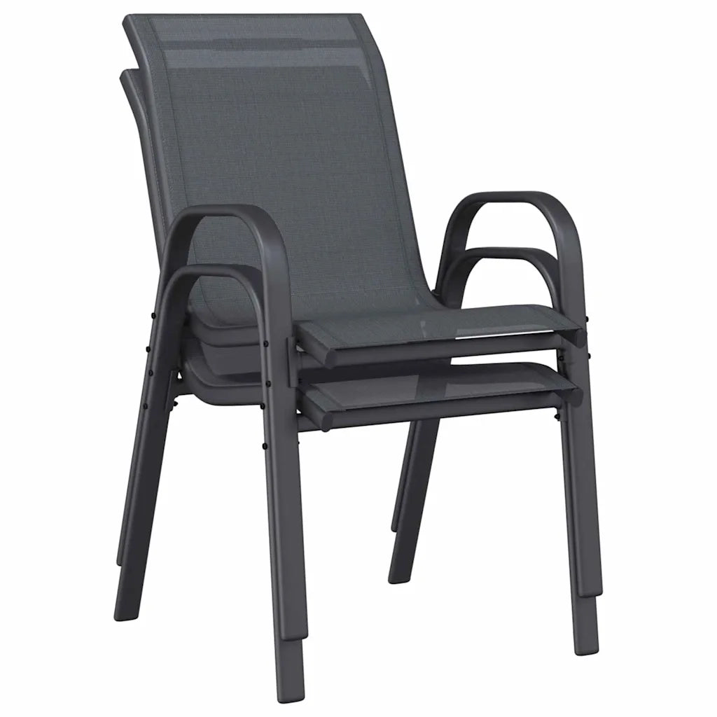 Set Bistro da Giardino 3 pz | Set Salotto da Giardino Grigio Acciaio