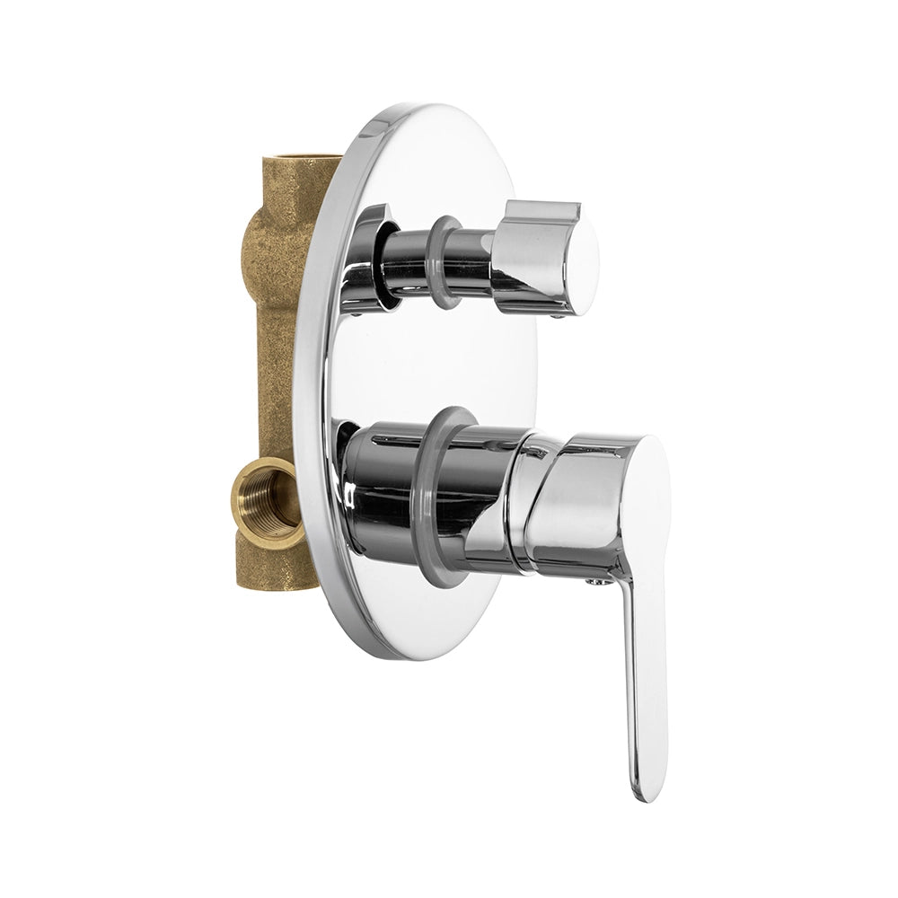 Set doccia a incasso cromato con soffione 20 cm e kit doccino Zoe