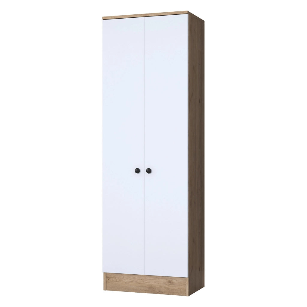 Tursi, Mobile da Ingresso 2 Ripiani, 60x38x183h cm Bianco