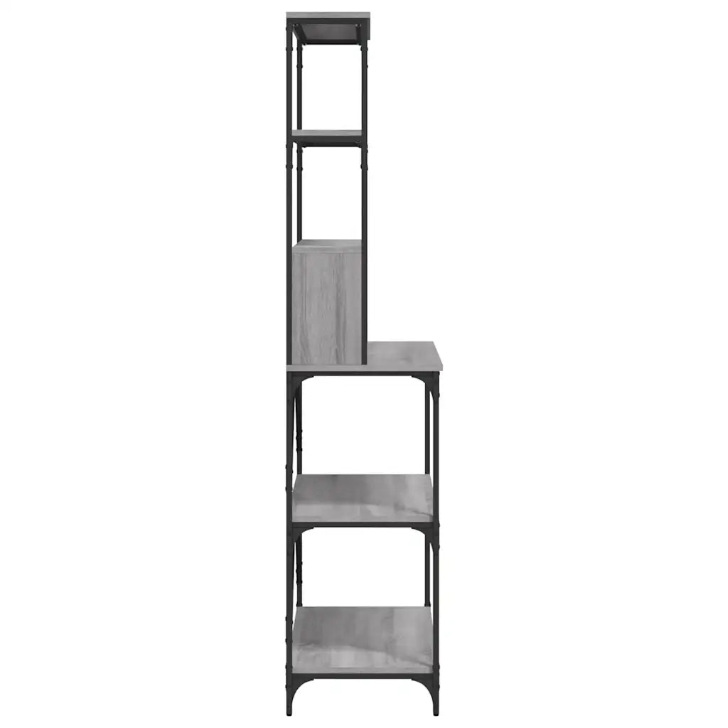 Scaffale Cucina 6 Ripiani Grigio Sonoma 90x40x180cm Multistrato 834223