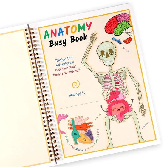 Libro di Anatomia per Bambini 29x21cm - Colorente Manuale di Apprendimento - Attività di Educazione Anatomica - Materiale di Carta