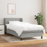 Giroletto a Molle con Materasso-Struttura Letto Grigio Chiaro 80x200 cm Tessuto 628184