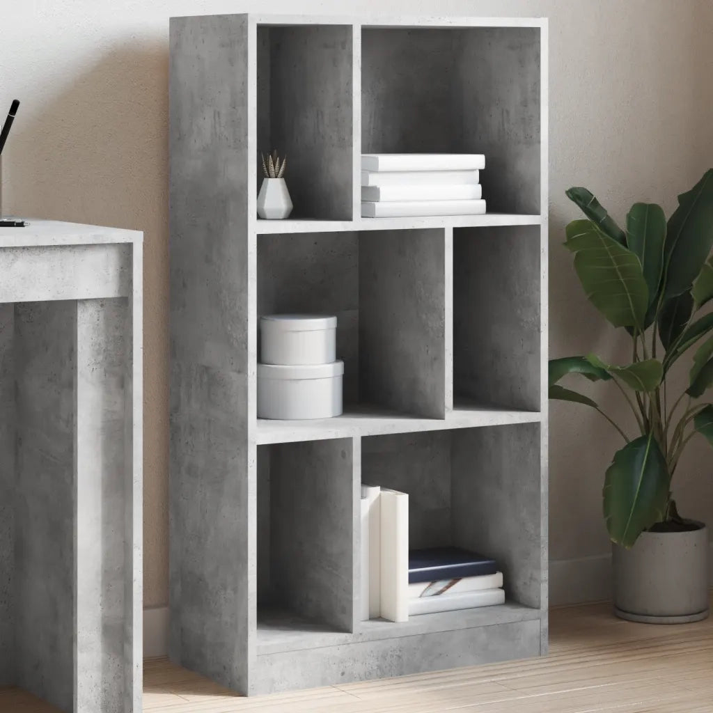 vidaXL Libreria Grigio Cemento 57x28,5x107,5 cm in Legno Multistrato