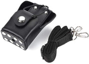 Radiotrasmettitore da tasca con portafoglio e cinghia in pelle - Adatto per GP328Plus/GP338Plus/GP344/GP388 - Orecchini per radio