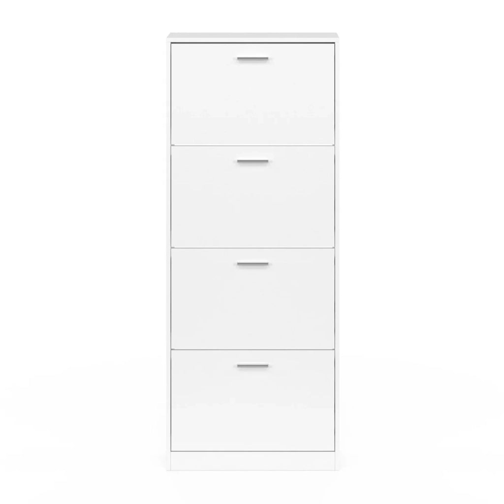 IDMarket - Scarpiera con 4 ante bianco