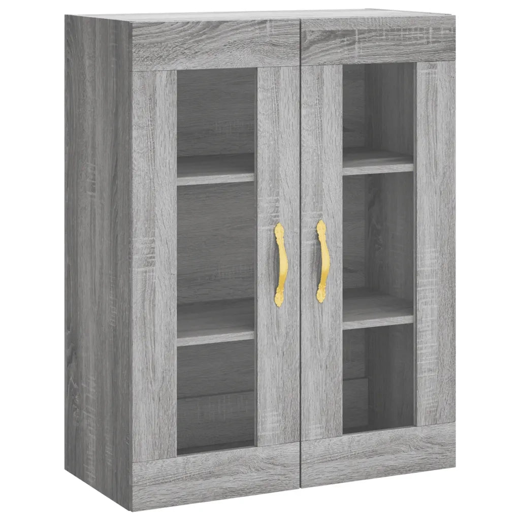 Credenza Grigio Sonoma 69,5x34x180 cm in Legno Multistrato 3198711