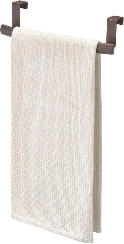 Maniglia per asciugamano in metallo per porta - 24,5x6,8 cm, Bronzo