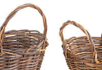 Set 2 Cesti Ovali in Vimini con Manici Larghezza 45 cm