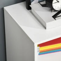Mobile Porta Stampante con Cassetti, Mobiletto Multiuso per Ufficio e Casa, Bianco, 100x35x65cm