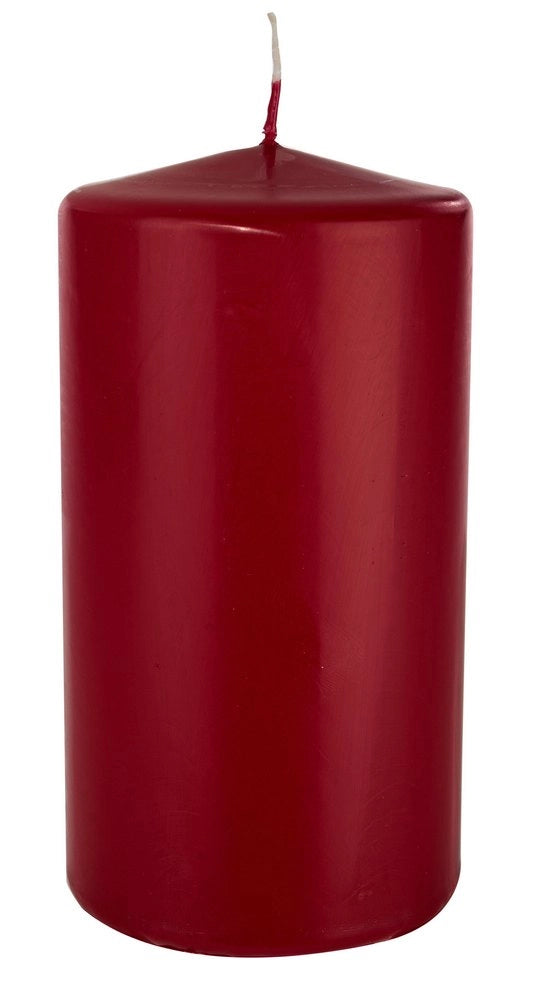 Candele Rosse di Paraffina Sfera Conica Lunghe Senza Aroma Decorative Casa Formato: 8 x 15