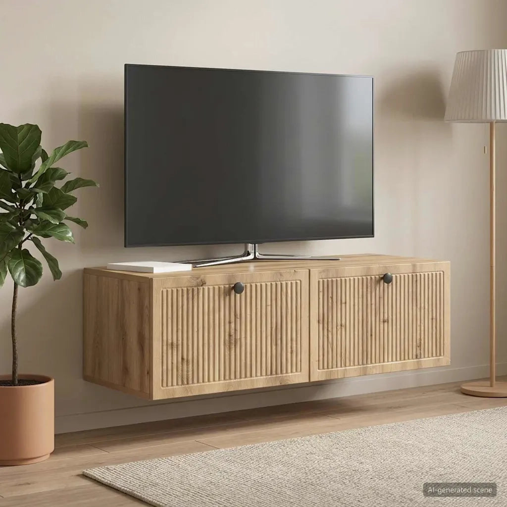 Mobile Porta TV da Muro Rovere Artigianale 98 x 41 x 30 cm 898024
