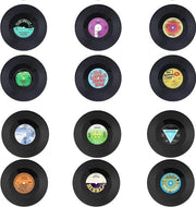 Retro Onderzetters Antislip, Protezione contro Macchie d'Acqua - 12 Pezzi - Multicolore - Legno