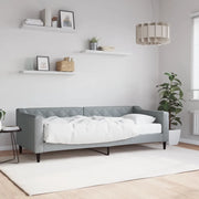 Divano Letto con Materasso Grigio Chiaro 80x200 cm in Tessuto 3197403