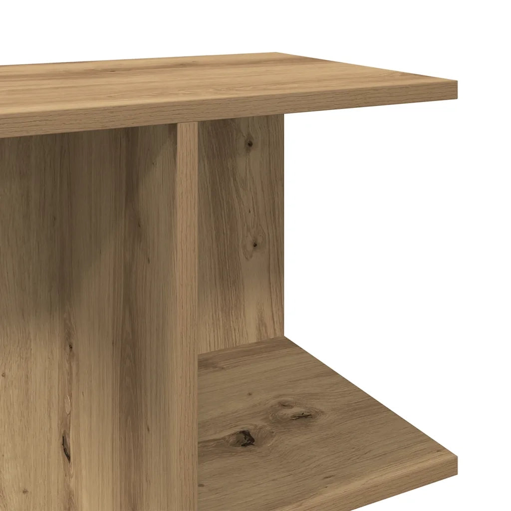 Set di 2 Comodini | Armadio da Notte | Mobiletto da notte Rovere Artigianale 46,5x29x61cm Legno Multistrato