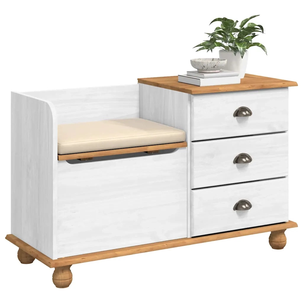 Panchina con contenitore ASKIM Bianco 100 x 39 x 62 cm