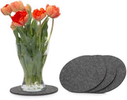 Onderzetters in vilt, pacchetto da 4, colore selezionabile, circa 20cm, grigio scuro