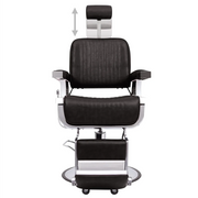 Poltrona da Barbiere Nera 68x69x116 cm in Similpelle 110168