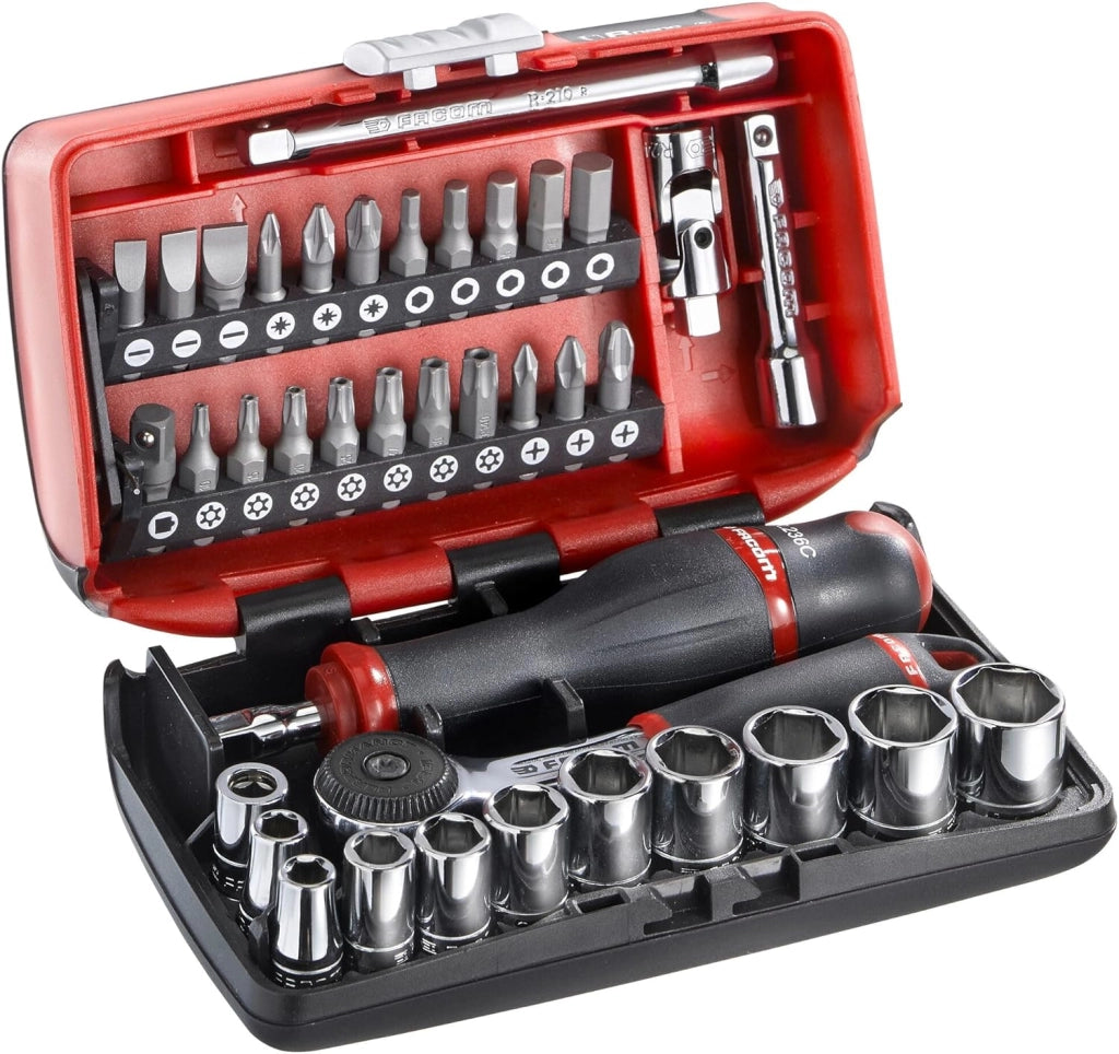 R2NANO.PG - Set utensili da lavoro inserti 1/4” e set chiavi a bussola per avvitatura 38 pz.