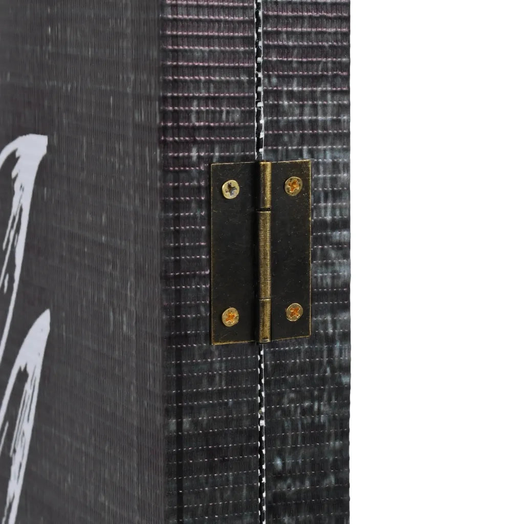 Divisorio Ambienti | Divider per stanze | Paravento Pieghevole 200x170 cm Stampa Piume Bianco e Nero