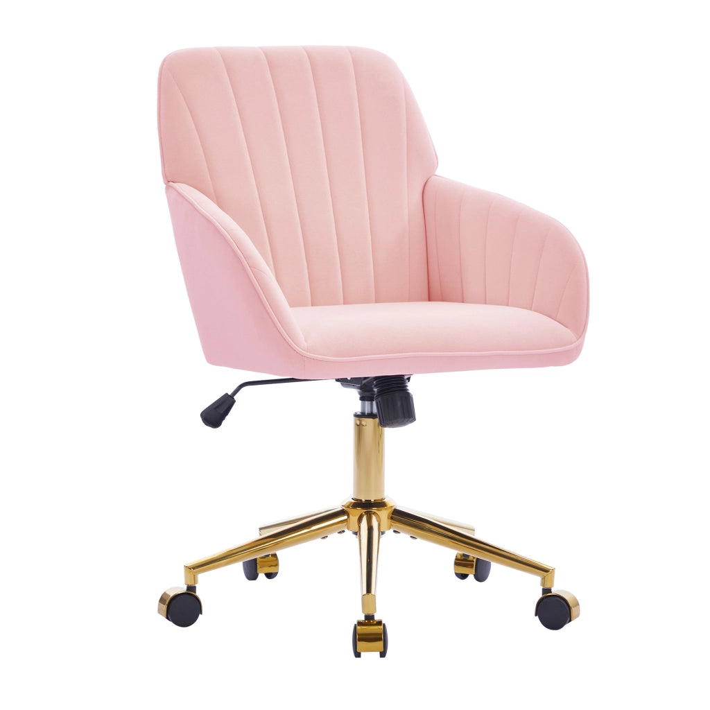 SEDIA DA UFFICIO Girevole Regolabile 50-59 cm Velluto Rosa