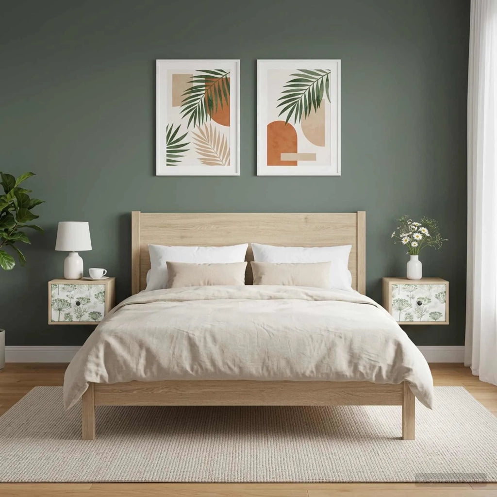 Mobiletto da comodino a parete GOTHA 2 pz Rovere Sonoma 8007506