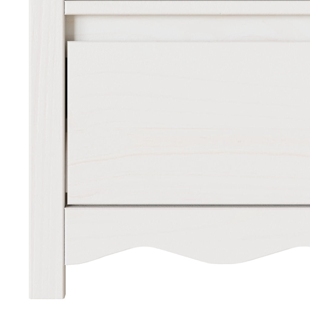 Mobile TV  "DRAMMEN" Bianco 99x43x55 cm Legno solido Pino
