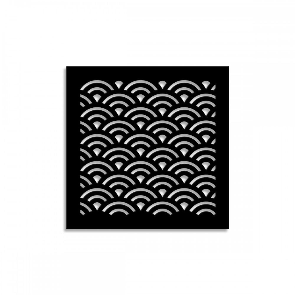 SUNNY - Pannello in PVC traforato - Parasole Colore: nero, Misura: 48x48 cm