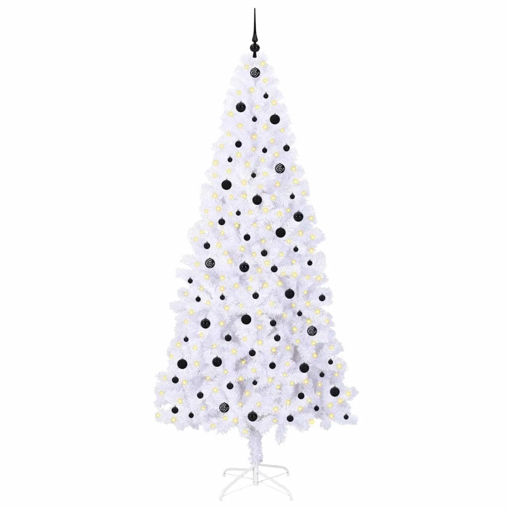 Albero di Natale artificiale Bianco 240 cm PVC e Acciaio