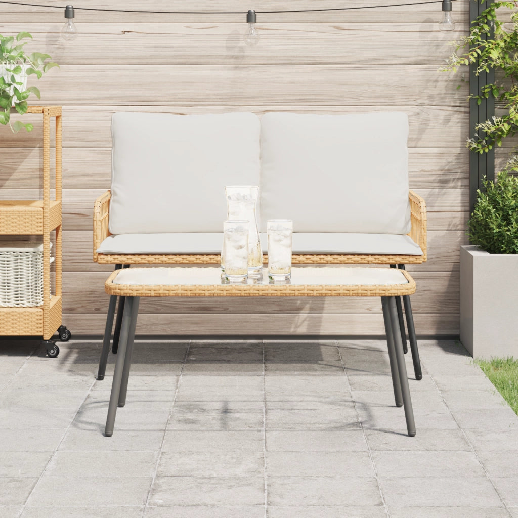Tavolino da caffÃ¨ Naturale 90x45x43 cm Polyrattan