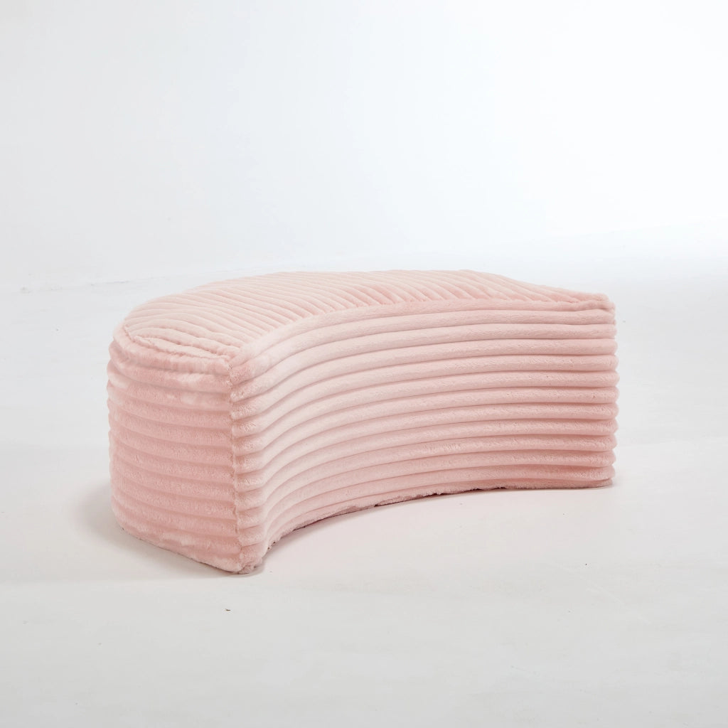Poltrona da lettura con pouf e 5 cuscini rosa
