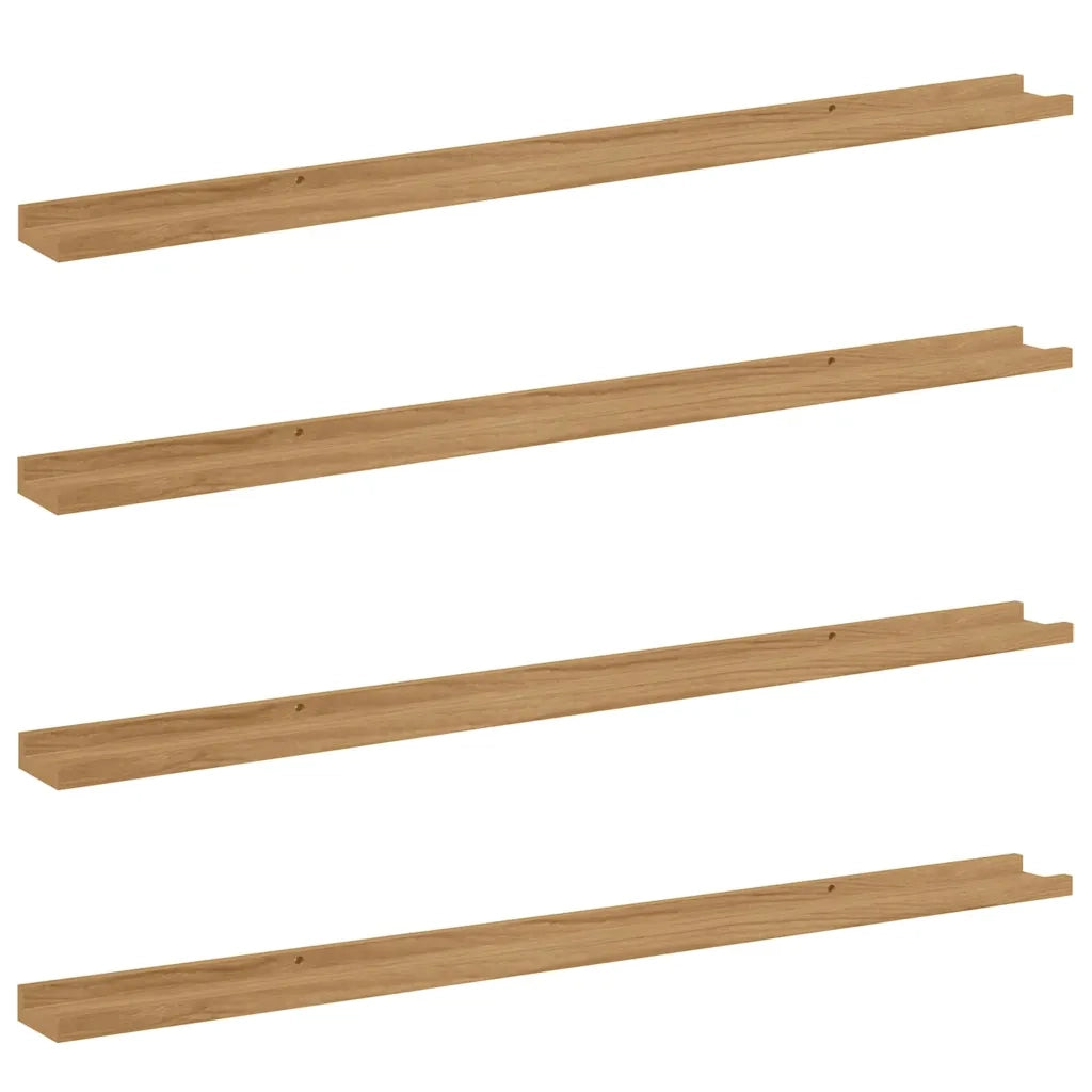 Scaffale da parete con lo scaffale 4 pcs Marrone 115 x 9 x 3 cm 42020020