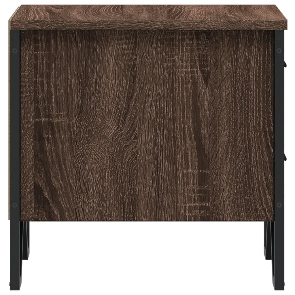 Comodino | Armadio da Notte | Mobiletto da notte Rovere Marrone 40x41x40 cm in Truciolato
