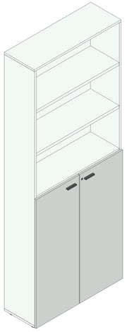 Armadio in melaminico per ufficio operativo cm. 90x33,7x232,8h